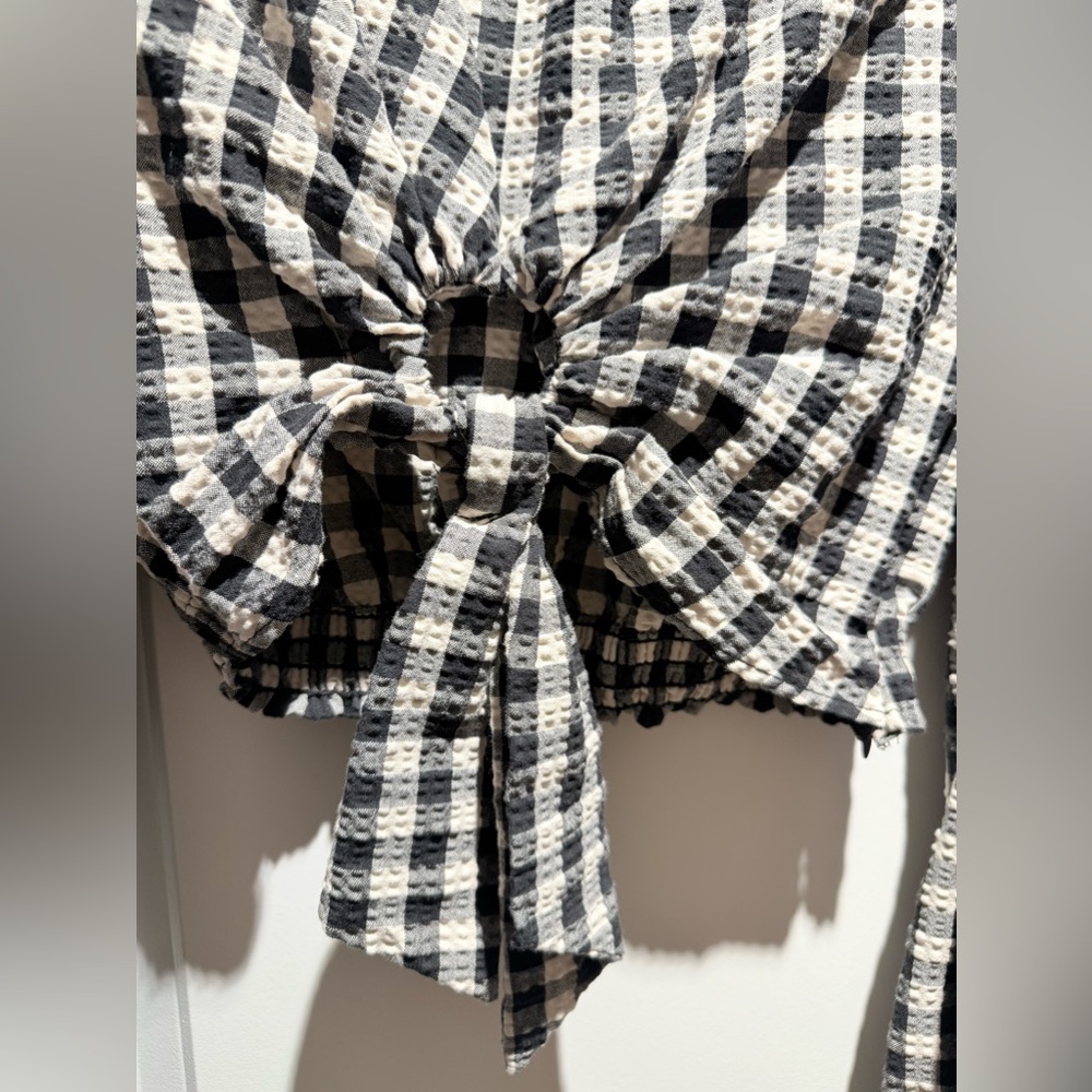 Zara Gingham Top Size M - Picture 5 of 7
